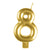 Amscan Gold Numeral Moulded Candle - Number 8