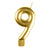 Amscan Gold Numeral Moulded Candle - Number 9