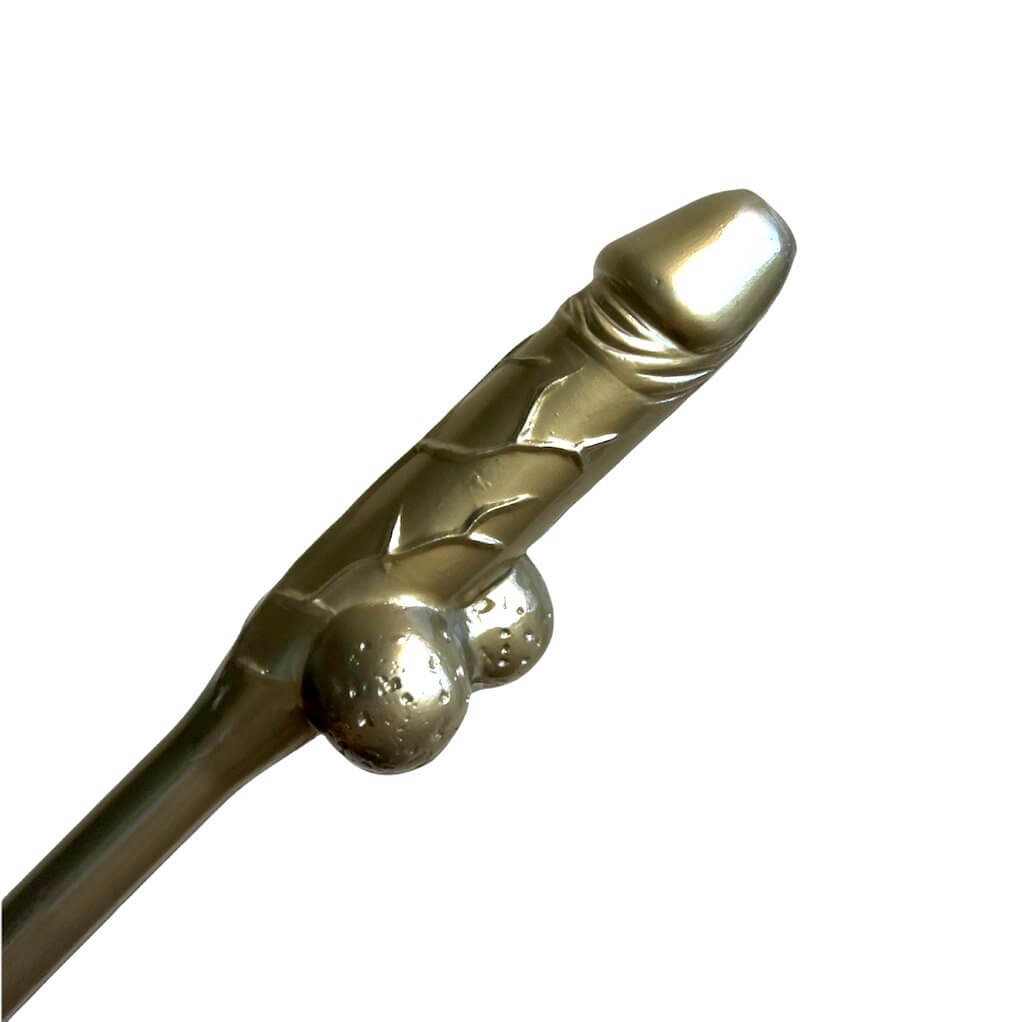 Gold penis shaped drinking straw for hen party