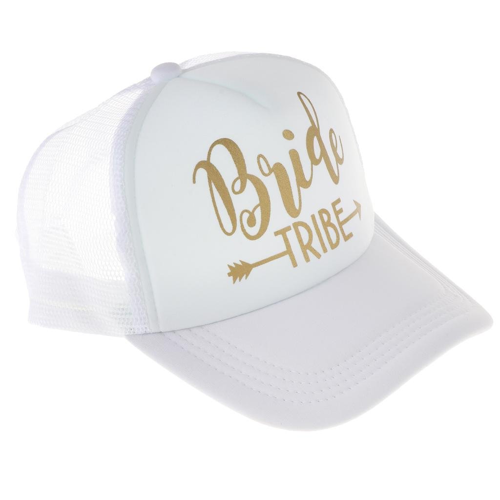 White Glitter Bride TRIBE with Arrow Snapback Mesh Baseball Cap