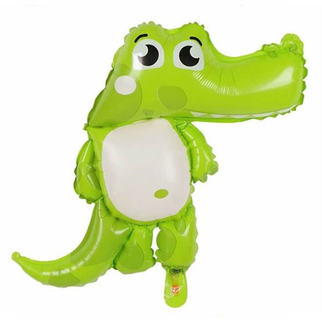 Cute Green Crocodile Shaped Foil Balloon