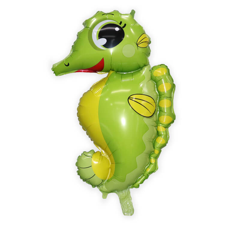 Jumbo Sea Life Animal Shaped Foil Balloon green seahorse