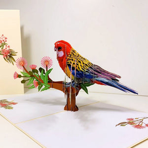Handmade Australian Eastern Rosella Parrot Bird Card