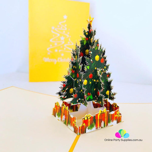 Christmas Tree Pop Up Card - Gold Cover - Image 2