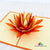 Handmade Orange and White Lotus Flower Pop Up Card - Online Party Supplies
