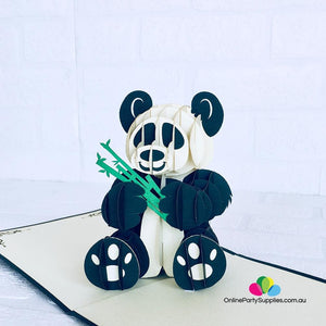 Handmade Panda Bear 3D Pop Up Greeting Card - Online Party Supplies