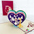 Handmade Rainbow Heart With Golden Key 3D Pop Up Card - Online Party Supplies
