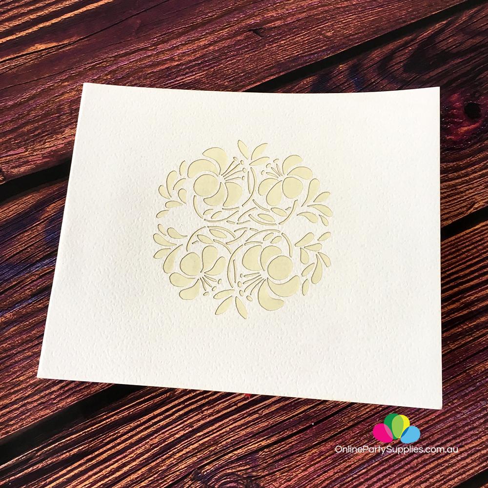 Handmade Red and White Rose Tree 3D Pop Up Valentine's Day Card - Online Party Supplies