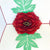 Handmade Red Peony Flower Pop Up Greeting Card - Online Party Supplies