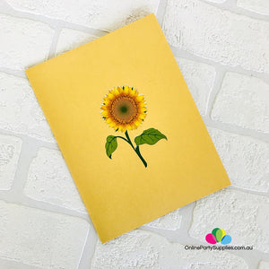 Handmade Sunflower Bouquet 3D Pop Up Card - Online Party Supplies