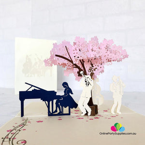 Handmade Symphony Orchestra Music Band 3D Pop Up Card - Online Party Supplies