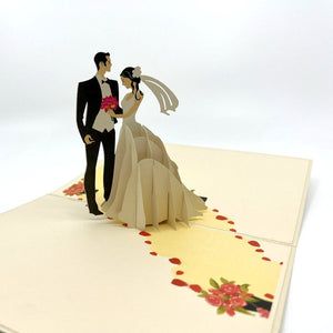 Handmade Wedding Couple 3D Pop Up Card