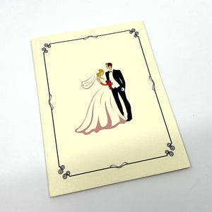 Handmade Western Wedding Couple 3D Pop Up Card - WED12.02