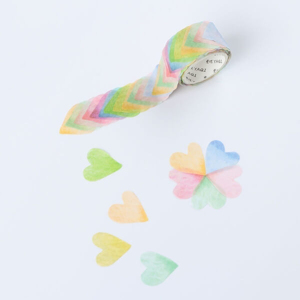 Rainbow Heart Shaped Washi Tape Sticker 200 Roll
