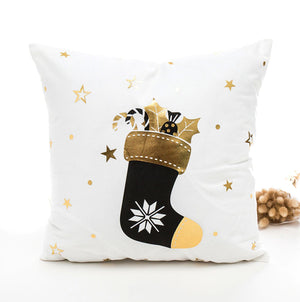 High Quality Gold Coloured Christmas Decorative Cushion Covers - Online Party Supplies