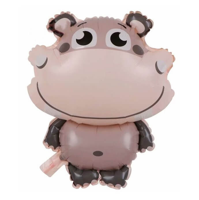 Cute Hippopotamus Shaped Foil Balloon