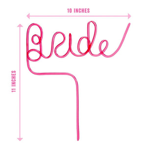 Bachelorette Party Bride Drinking Straw - Hot Pink