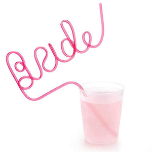 Bachelorette Party Bride Drinking Straw - Hot Pink