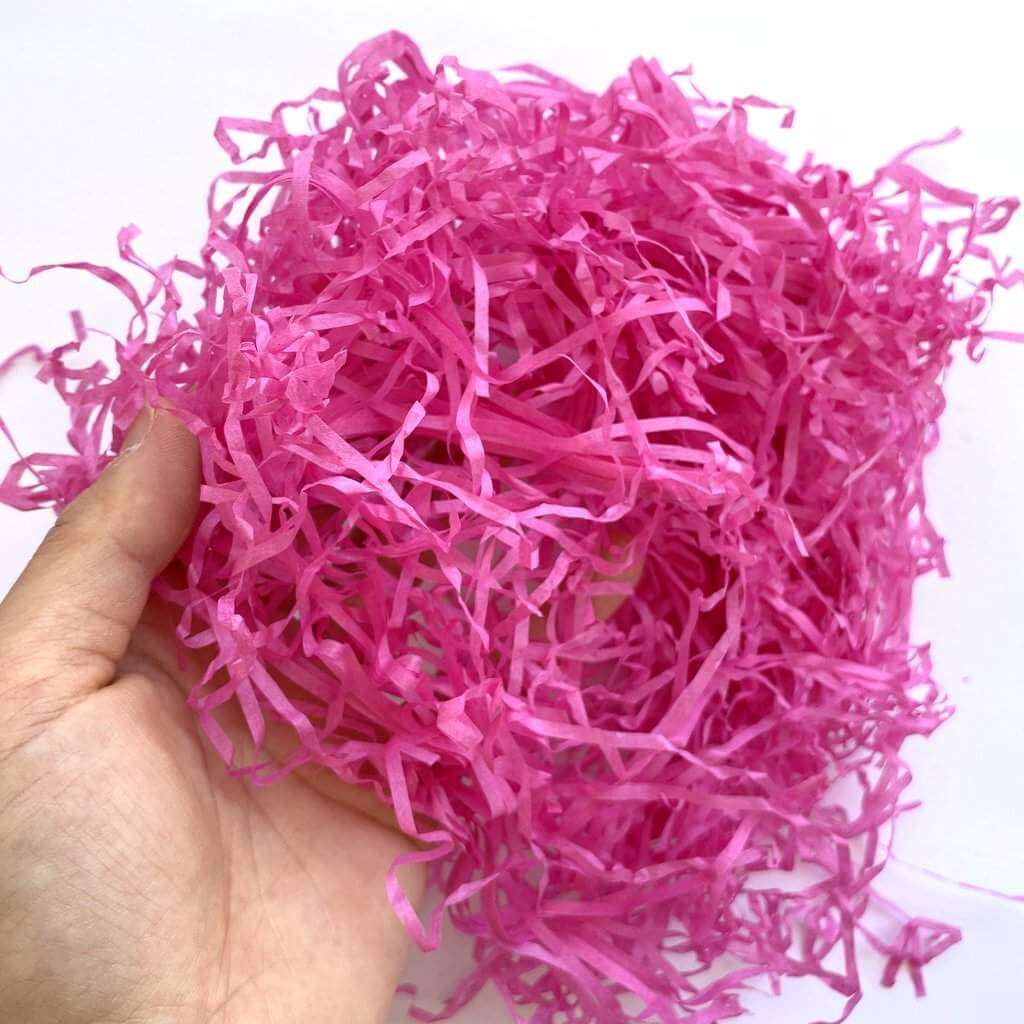 Coloured Shredded Tissue Paper 50g Bag - Hot Pink