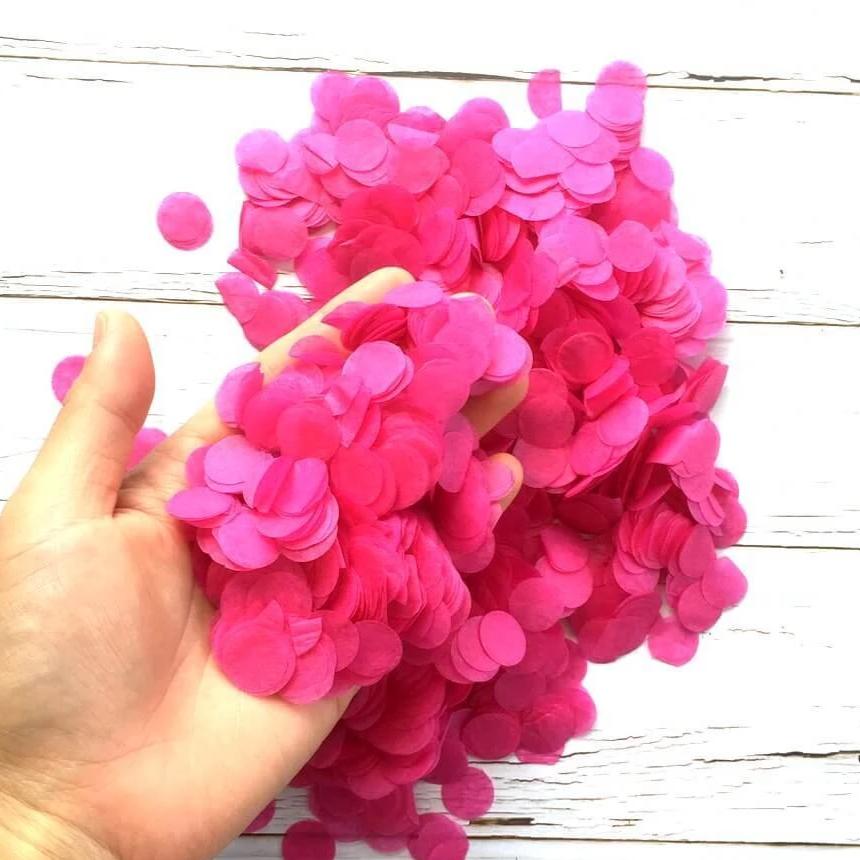 Online Party Supplies Australia 20g Hot Pink Round Circle Tissue Paper Party Confetti Table Scatters
