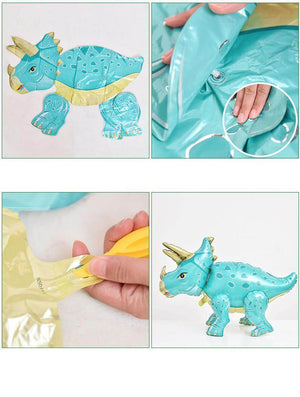 how to assemble 4D dinosaur shaped foil balloon