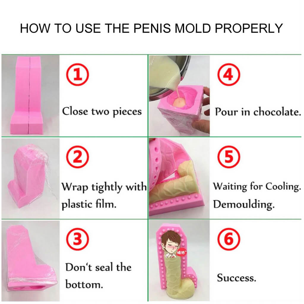 3D Penis Shaped Silicone Candle Soap Chocolate Mold