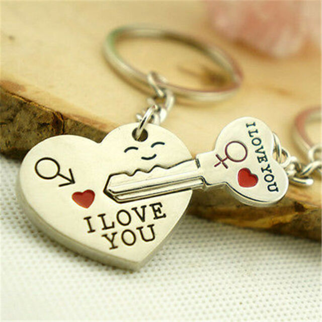 I Love You Heart Lock And Key Rings