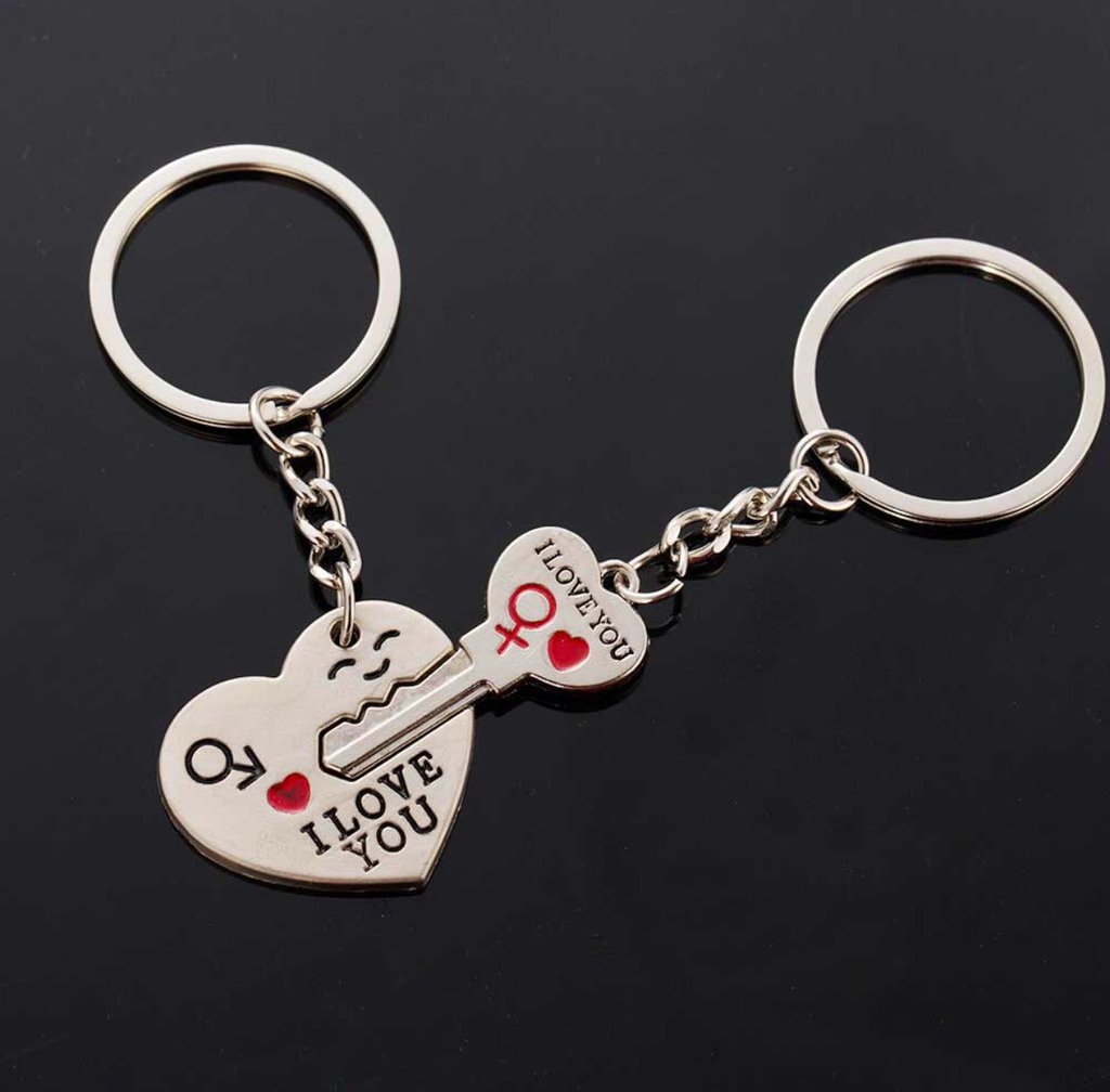 I Love You Heart Lock And Key Rings