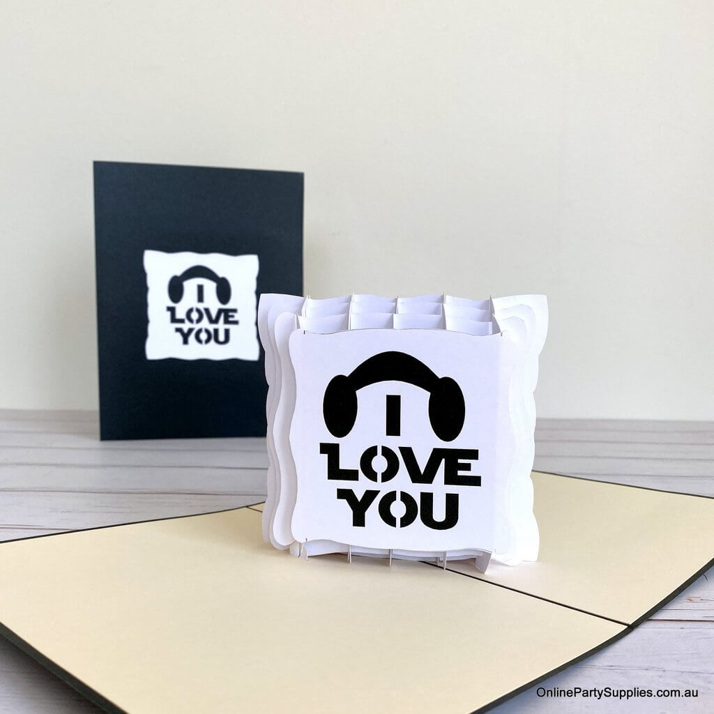 Handmade I Love You 3D Pop Up Valentine's Day Card