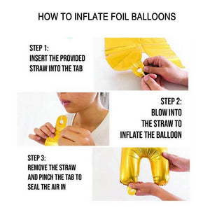 instruction how to correctly inflate foil balloons