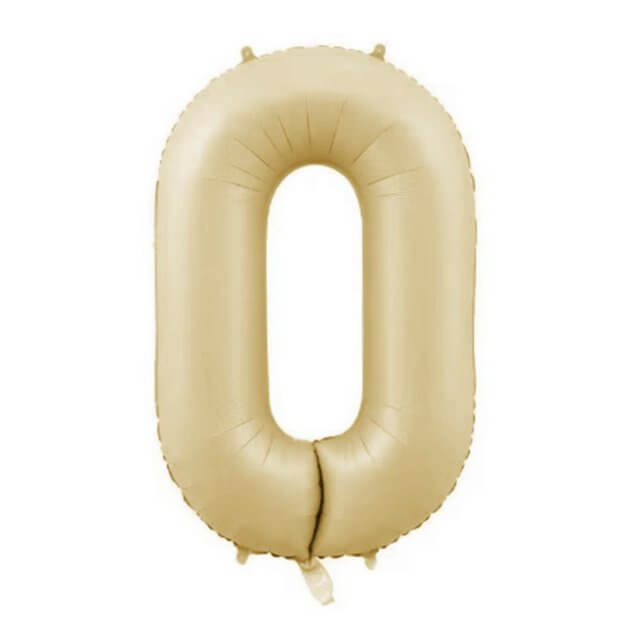 40 Inch Jumbo Caramel 0-9 Number Foil Helium Balloons