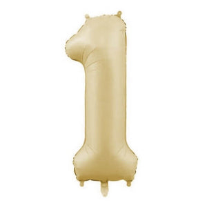 40 Inch Jumbo Caramel 0-9 Number Foil Helium Balloons number 1