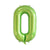 40" Jumbo Green 0-9 Number Foil Balloons