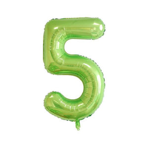 40" Jumbo Green 0-9 Number Foil Balloons number 5