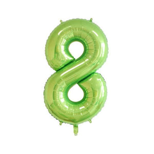 40" Jumbo Green 0-9 Number Foil Balloons number 8