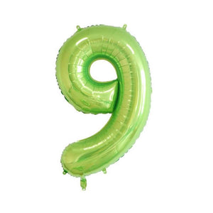 40" Jumbo Green 0-9 Number Foil Balloons number 9