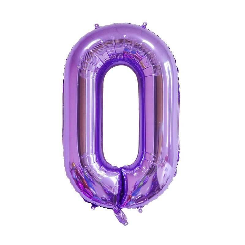 40inch Jumbo Purple 0-9 Number Foil Balloons