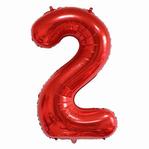 40" Jumbo Red 0-9 Number Foil Balloons number 2