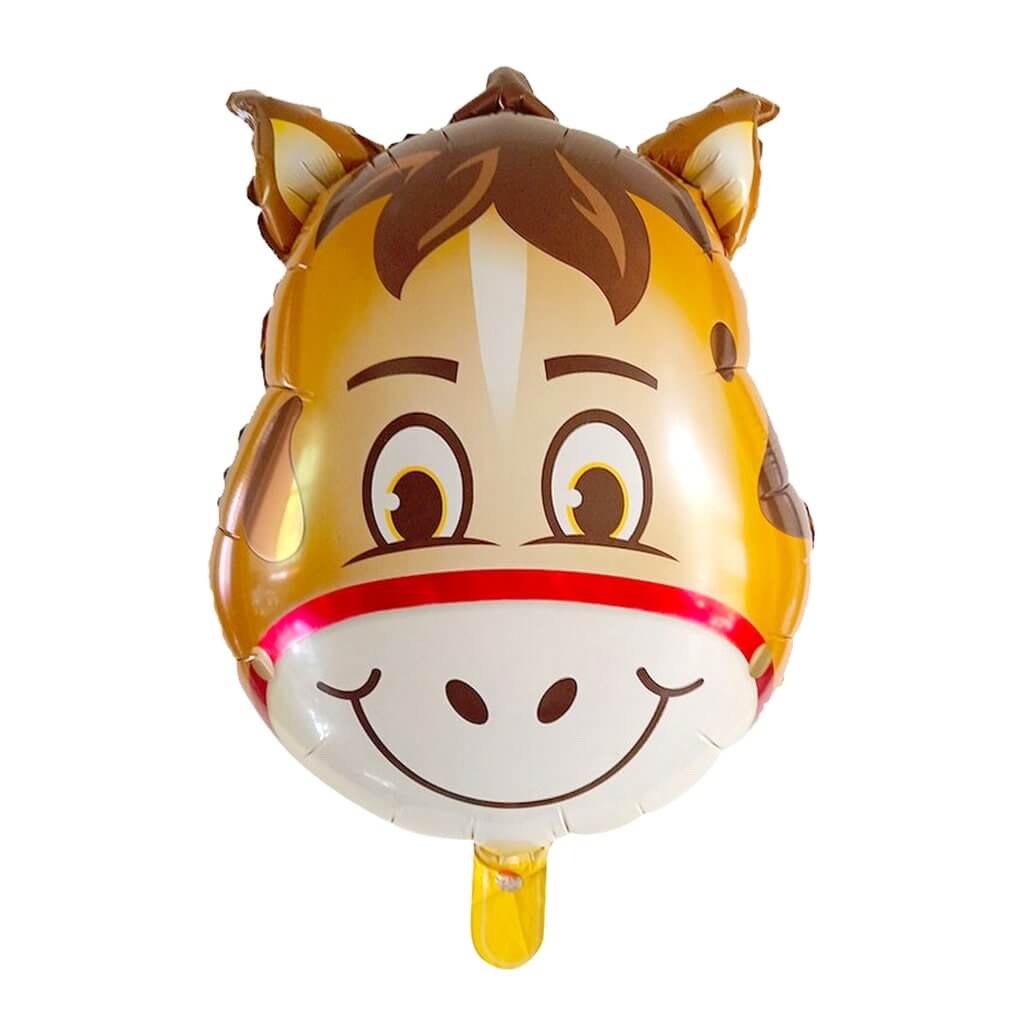 Jumbo Horse Head Foil Balloon - Farm & Safari Animal Themed Party Balloons and Decorations