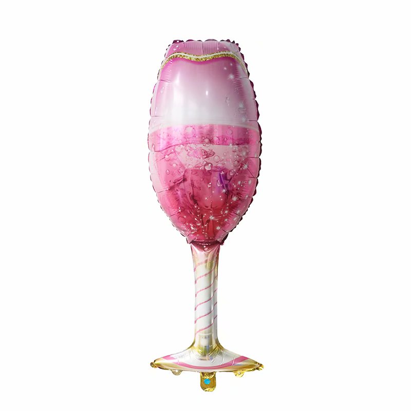 Jumbo Hot Pink Champagne Goblet Glass Foil Balloon