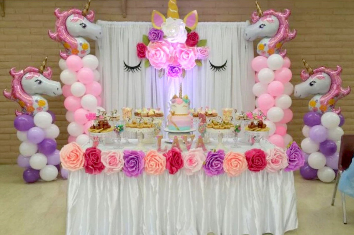 Jumbo Pink Floral Unicorn Foil Balloon - Online Party Supplies