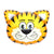 Jumbo Tiger Head Foil Balloon - Jungle & Safari Animal Themed Party Balloons and Decorations