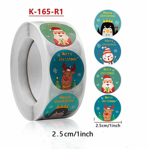 Cute Paper Merry Christmas Sticker for Kids 50 Pack - 4 Designs