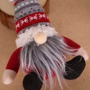 Knitted Christmas Gnome Santa Tree Hanging Ornament & Shelf Sitter