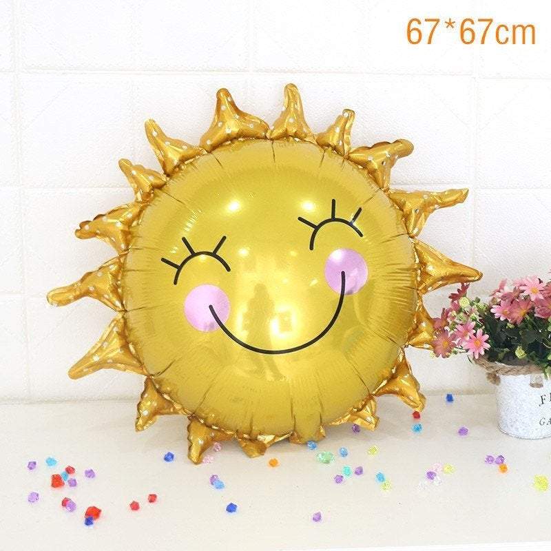 29" Online Party Supplies Giant Happy Smiling Sunshine Sun Shaped Foil Balloon