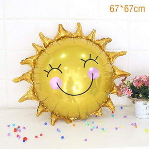 29" Online Party Supplies Giant Happy Smiling Sunshine Sun Shaped Foil Balloon