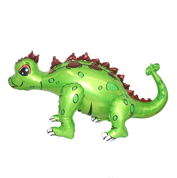 Large 4D Standing Green Ankylosaurus Dinosaur Foil Balloon
