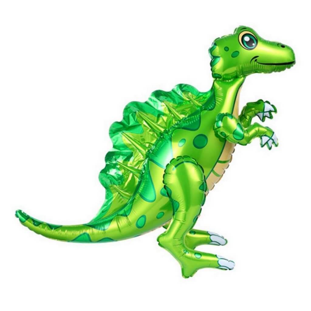 Large 4D Standing Green Spinosaurus Dinosaur Foil Balloon