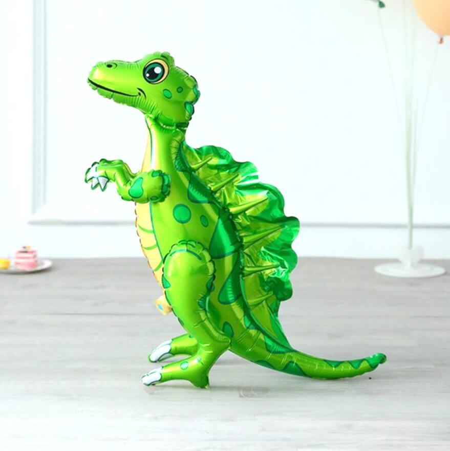 Large 4D Standing Green Spinosaurus Dinosaur Foil Balloon