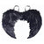 Large Fluffy Black Feather Devil Costume Wings